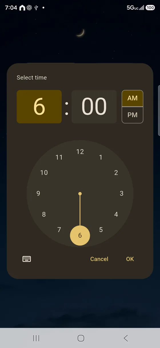 Simple sleep screenshot: timer